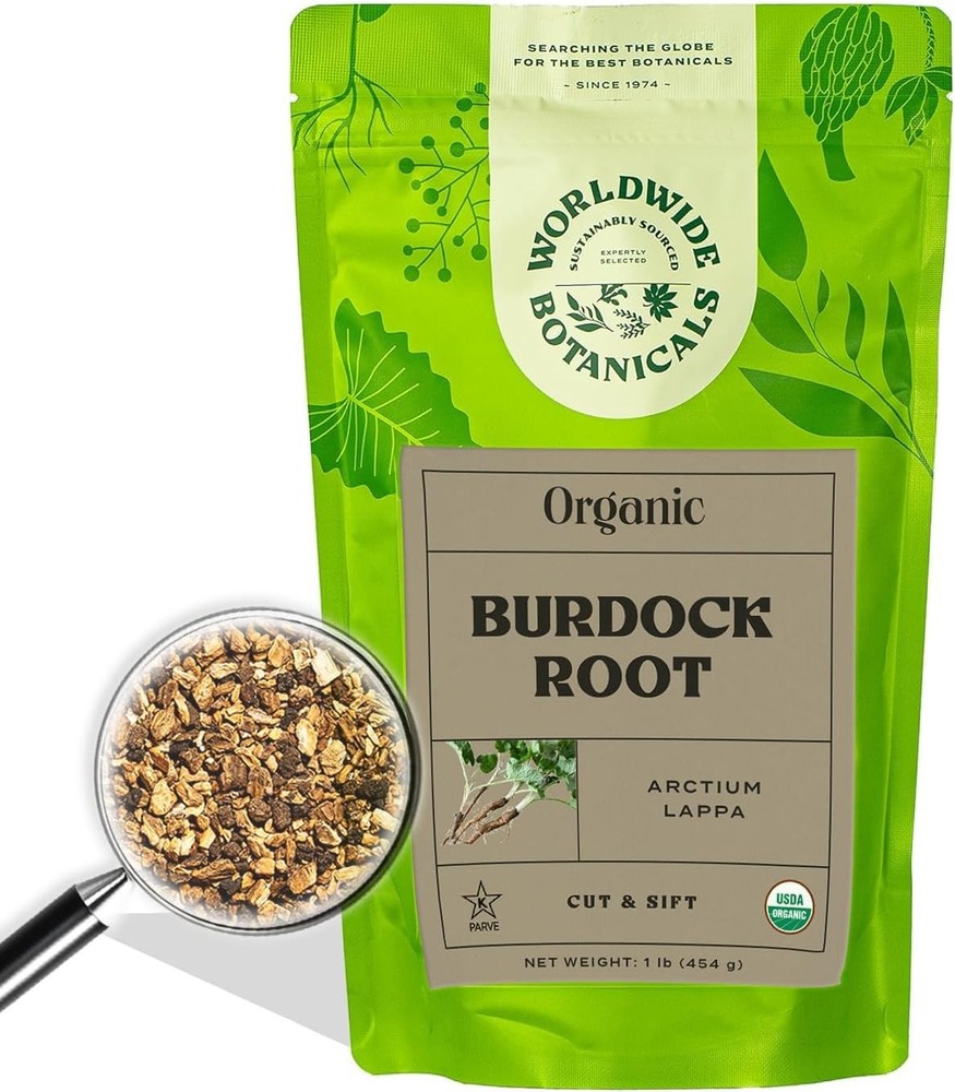 Organic Burdock Root – 1 lb – 100% Arctium lappa – Raíz de Bardana – Cut & Sift,