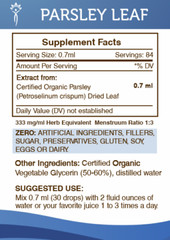 Secrets Of The Tribe Parsley Leaf Tincture Alcohol-FREE