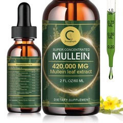Mullein Drops for Lungs–Mullein Leaf Extract with Chlorophyll Liquid 60ml