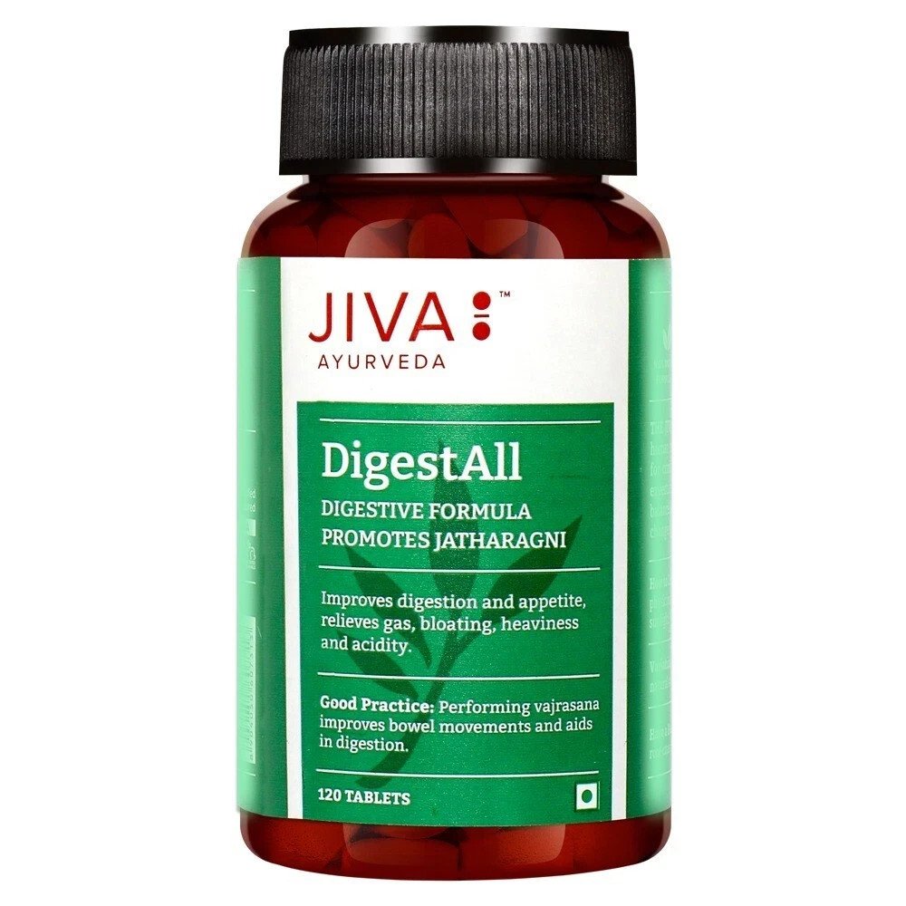 Jiva DigestAll Tablet for Digestion & Appetite Relieves Acidity, Bloating & Gas