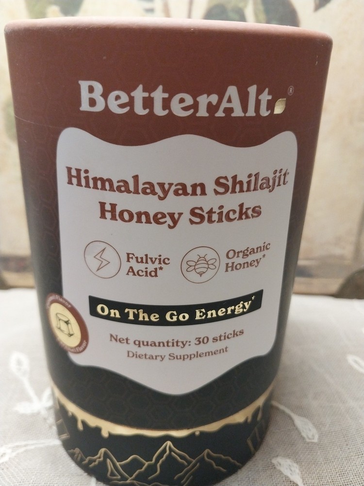 BetterAlt Himalayan Shilajit Honey Sticks Caramel Sealed 30 sticks exp: 02/27