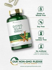 Dong Quai Capsules 1000mg | 250 ct | Non-GMO, Gluten Free Supplement | Carlyle