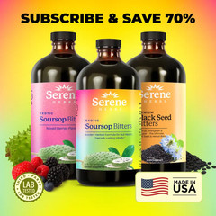 Serene Herbs Triple Power Bundle – Organic Soursop, Mixed Berry & Black Seed Bit