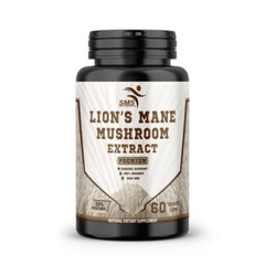 Lion’s Mane Mushroom Extract Powder Cognition 60 Veggie Capsules Organic Non GMO