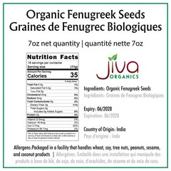Jiva Organic Fenugreek Seeds 7 Ounce – NonGMO, Gluten Free, All Natural Fenug