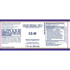 CS-W Herbal Extract Pure Herbs 1 fl oz. Liquid (Circulatory System)
