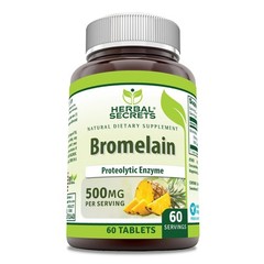 Herbal Secrets Bromelain Supplement 500mg Tablets | Non-GMO | Gluten Free