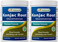 2 Pack Konjac Glucomannan Root 2000mg – 1 lb Each, Total 2 lbs – Weight Loss Aid