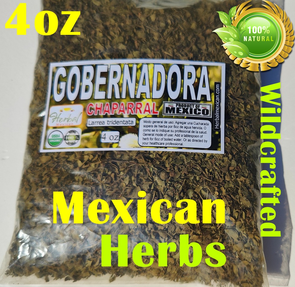 4oz Gobernadora Tea Natural Hierbas Mexicanas Larrea tridentata Chaparral leaf 