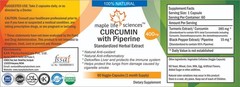 CURCUMIN + PIPERINE capsules 400 mg each BIOAVAILABLE CURCUMIN 95%
