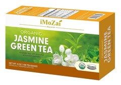 Organic Jasmine Green Tea Bags 100 Count Individually Wrapped | Lower Caffeine |