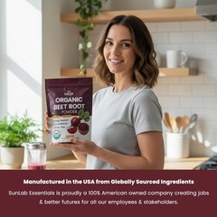 Organic Beet Root Powder (8oz) USDA Organic Beetroot Powder Supplement – Energy,