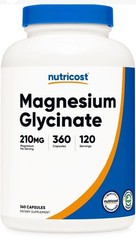 Nutricost Magnesium Glycinate Caps 210mg per serving 360caps 120serv -Exp:02/29