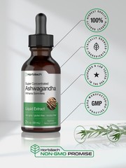Ashwagandha Liquid Extract | 2 Fl Oz | Alcohol Free | Vegetarian | by Horbaach
