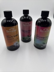 Serene Herbs Soursop Bitters Liquid &Amp Black Seed Bundle 16oz 3pck EXP 04/28