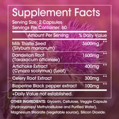 Milk Thistle Extract 6000 Mg Liver Cleanser Liver Detox Cardio