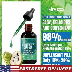 Soursop Bitters Liquid Drops 10 Moringa,Turmeric 1 Sea Moss in Black Seed Oil