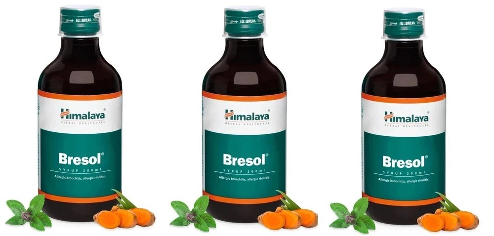 Himalaya Bresol Syrup Pack Of 3 Bottel 200ml Each FREE SHIP 2028