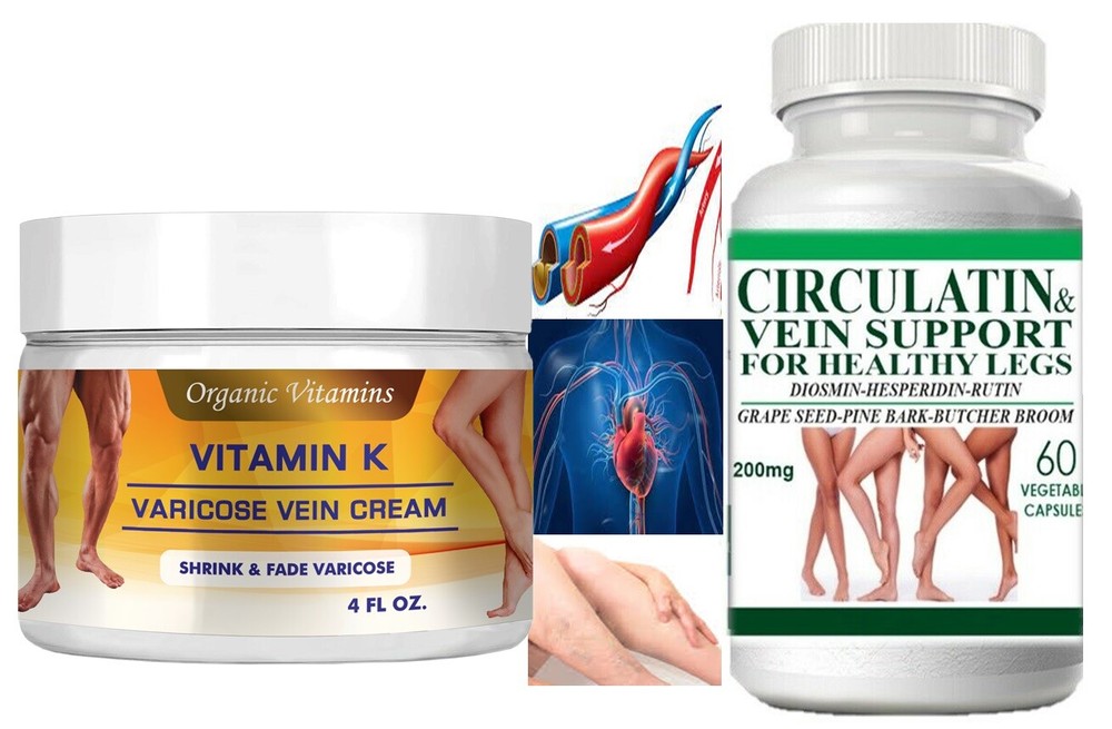 VEIN CARE Circulation + vit K cream, Varicose Leg, Veins & Arteries Supplement