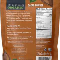 Organic Unsweetened Cacao Powder with Rich Dark Chocolate Flavor 454 g 1Lb NEW