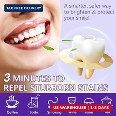 Teeth Whitening Powder – Purple Brightening Powder – Removes Stains, No Sensitiv