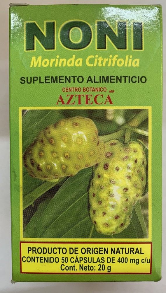 Capsulas de Noni 50 Capsulas De 400mg Pulpa De Noni 100% Natural