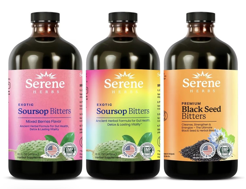 Soursop Detox Bitters 3 16oz Glass Bottle exp 5/28