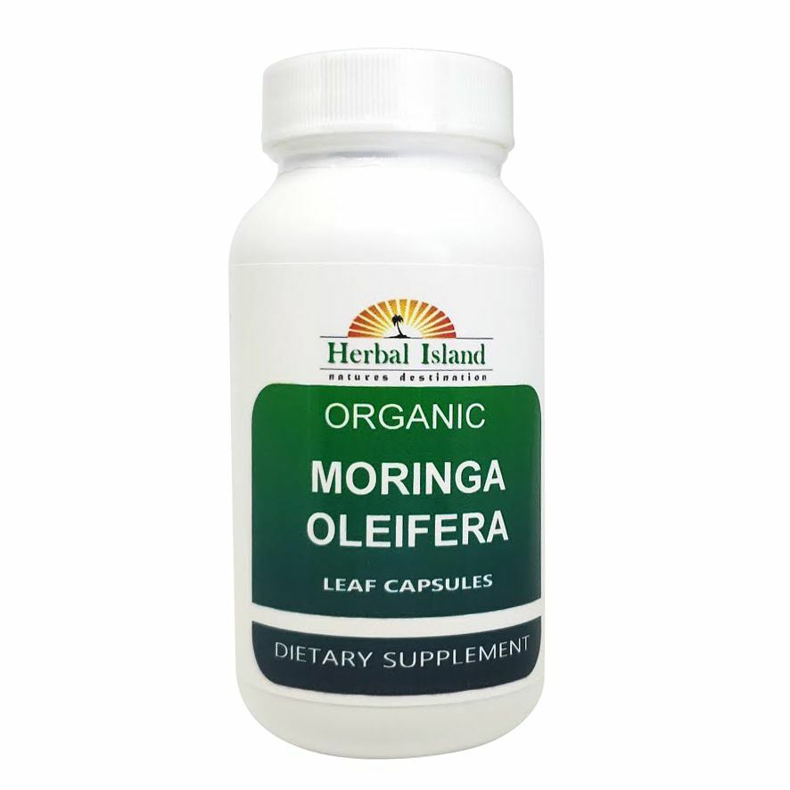 Organic Moringa Oleifera Leaf Powder Capsules – 240 Count 500mg – Pure-Natural