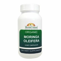Organic Moringa Oleifera Leaf Powder Capsules – 240 Count 500mg – Pure-Natural