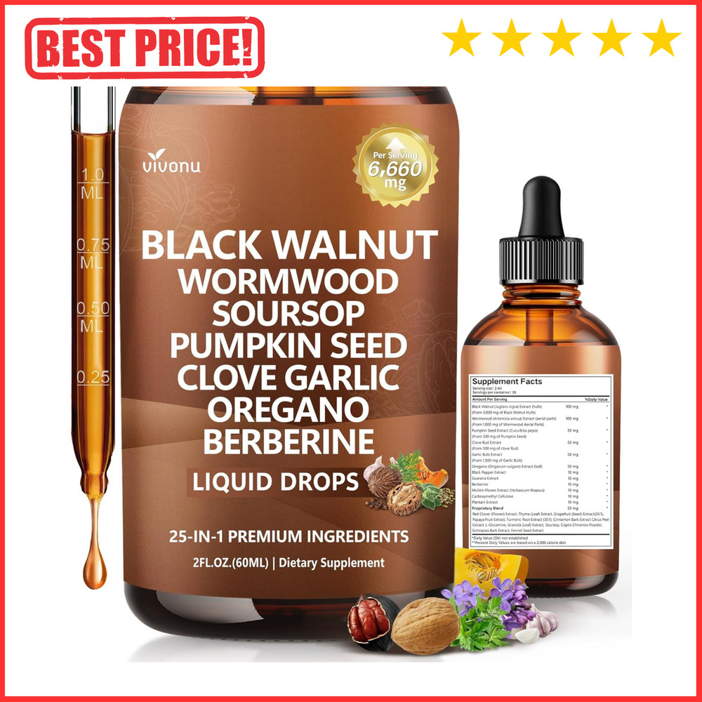 Parasite Cleanse Tincture/Extract-Wormwood,Black Walnut Hull, Clove,Best Quality