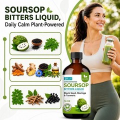 Soursop Bitters Liquid 20-in-1 Herbal Formula | Sugar Free | 16 oz (Pack of 4)