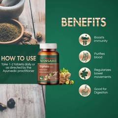 Baidyanath Vansaar Triphala 60 Tablets For Digestion & Healthy Bowel