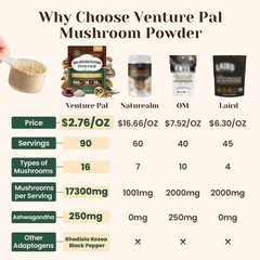100% Fruiting Body Mushroom Powder – 90 Servings for Vitality & Clarity