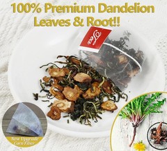 Premium Dandelion Leaf & Root Tea,100 Tea Bags/7.06Oz,For Liver & Kidney Health,