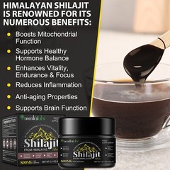 Himalayan Shilajit 100% Pure Organic Soft Resin Extremely Potent Fulvic Acid