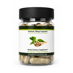 Holistic Solutionz Sleep Capsules 100% Natural Herbal Supplement 60 Count