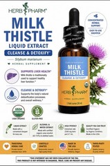 Herb Pharm Organic Milk Thistle Liquid Extract 1 fl oz (30 mL) Herbal Supplement