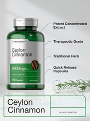 Horbäach Ceylon Cinnamon Supplement | 150 Capsules | 150 Count (Pack of 1)