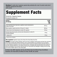 Horny Goat Weed Complex for Men | 100 Capsules | Vegetarian | by Piping Rock