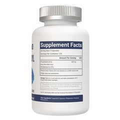 Phosphatidylserine, 500 mg, 240 Veggie Capsules, 120 Servings, Gluten Free, N…