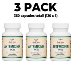 Artemisinin, 3 PACK, 100 mg (200 mg per serving), 120 Capsules x 3 (360 total!)