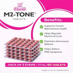 Charak M2-Tone Tablets • Non-Hormonal Menstrual Modulator 30 tablet