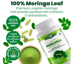 Moringa Capsules by Pura Vida Moringa | Organic Moringa Powder | Natural Anti-In