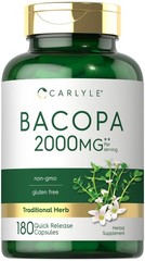 Carlyle Bacopa Monnieri Capsules | 180 | 180 Count (Pack of 1)