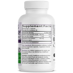 Bronson Sambucus Elderberry with Zinc & Vitamin C Triple 60 Count (Pack of 1)