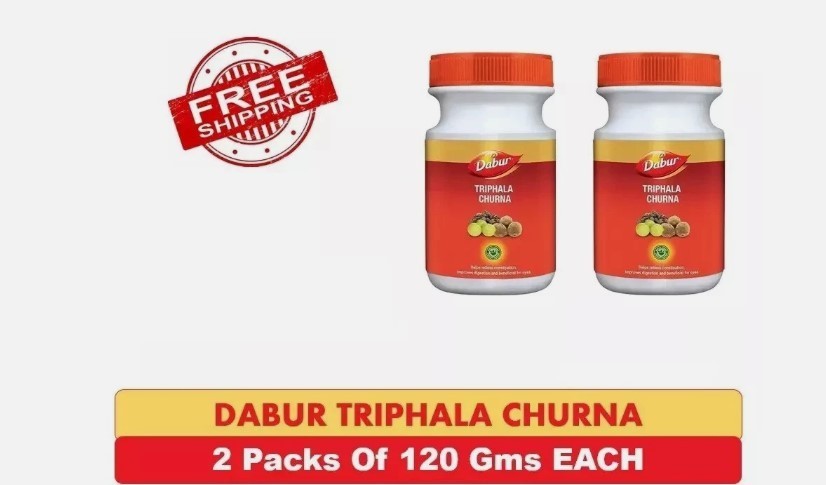 120g Dabur Triphala Churna Eases Constipation, Acidity & Gas | PACK OF 2