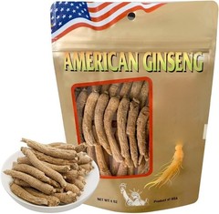 American Wisconsin Ginseng Root Long Thin 3-5 Year 美國花旗長尾參 (4 Oz.) Grow in USA