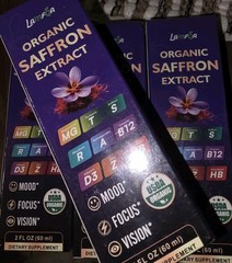Organic Saffron Extract 2 Fl Oz Lot Of 4 Boxes New Sealed 8 Oz Total Mood Focus