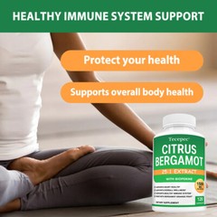 Citrus Bergamot 1500mg – 25:1 Extract, Organic Cholesterol Supplements