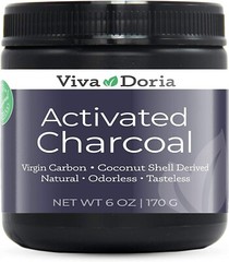 Viva Doria Activated Charcoal Powder, Food Grade, Coconut Shell Derived, 6 oz